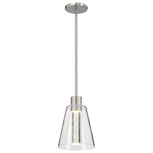 Pendant Nuvo 62-2191 Aura - 7 Inch LED Pendant - Brushed Nickel - K9 Bubble Crystal - 3000K CCT Nuvo