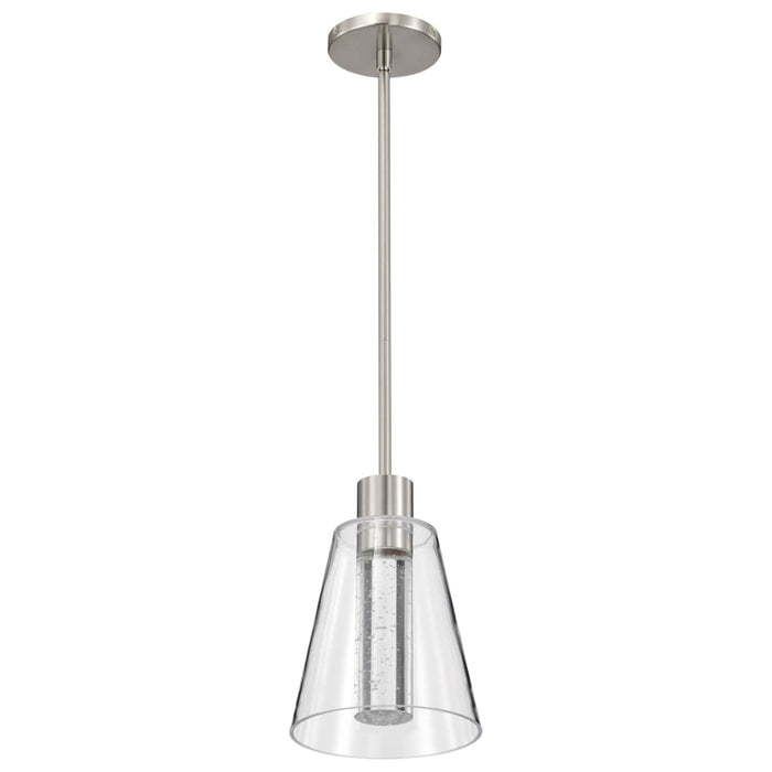 Pendant Nuvo 62-2191 Aura - 7 Inch LED Pendant - Brushed Nickel - K9 Bubble Crystal - 3000K CCT Nuvo