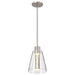 Pendant Nuvo 62-2191 Aura - 7 Inch LED Pendant - Brushed Nickel - K9 Bubble Crystal - 3000K CCT Nuvo
