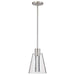 Pendant Nuvo 62-2191 Aura - 7 Inch LED Pendant - Brushed Nickel - K9 Bubble Crystal - 3000K CCT Nuvo