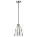 Pendant Nuvo 62-2191 Aura - 7 Inch LED Pendant - Brushed Nickel - K9 Bubble Crystal - 3000K CCT Nuvo