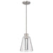 Pendant Nuvo 62-2191 Aura - 7 Inch LED Pendant - Brushed Nickel - K9 Bubble Crystal - 3000K CCT Nuvo