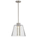 Pendant Nuvo 62-2192 Aura - 12 Inch LED Pendant - Brushed Nickel - K9 Bubble Crystal - 3000K CCT Nuvo