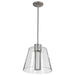 Pendant Nuvo 62-2192 Aura - 12 Inch LED Pendant - Brushed Nickel - K9 Bubble Crystal - 3000K CCT Nuvo
