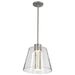Pendant Nuvo 62-2192 Aura - 12 Inch LED Pendant - Brushed Nickel - K9 Bubble Crystal - 3000K CCT Nuvo