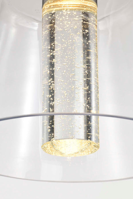 Pendant Nuvo 62-2192 Aura - 12 Inch LED Pendant - Brushed Nickel - K9 Bubble Crystal - 3000K CCT Nuvo
