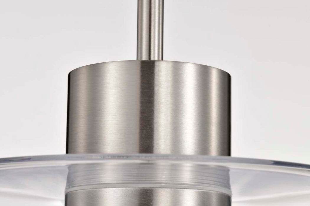 Pendant Nuvo 62-2192 Aura - 12 Inch LED Pendant - Brushed Nickel - K9 Bubble Crystal - 3000K CCT Nuvo