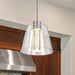 Pendant Nuvo 62-2192 Aura - 12 Inch LED Pendant - Brushed Nickel - K9 Bubble Crystal - 3000K CCT Nuvo