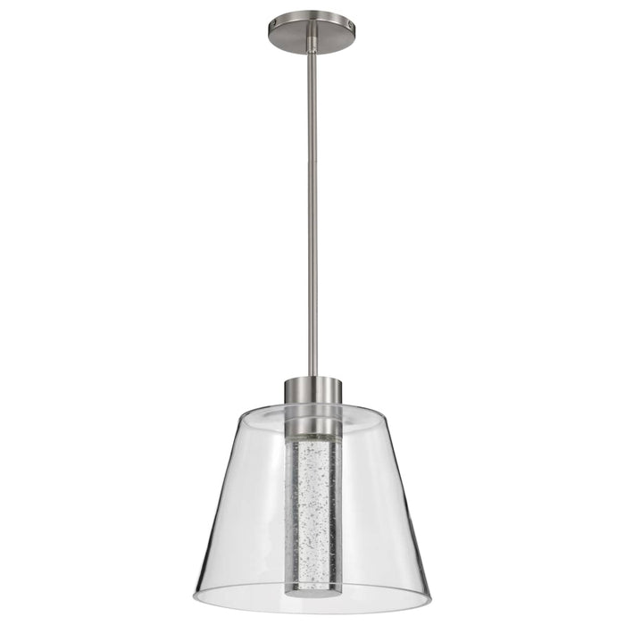 Pendant Nuvo 62-2192 Aura - 12 Inch LED Pendant - Brushed Nickel - K9 Bubble Crystal - 3000K CCT Nuvo