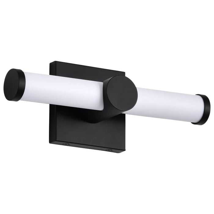 Vanity Nuvo 62-2201 Bowman - 12 Inch LED Vanity - Matte Black - Acrylic Lens Nuvo