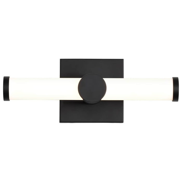 Vanity Nuvo 62-2201 Bowman - 12 Inch LED Vanity - Matte Black - Acrylic Lens Nuvo