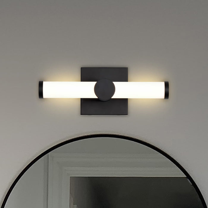 Vanity Nuvo 62-2201 Bowman - 12 Inch LED Vanity - Matte Black - Acrylic Lens Nuvo