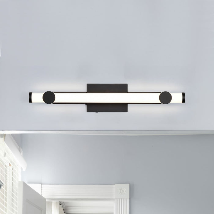 Vanity Nuvo 62-2202 Bowman - 24 Inch LED Vanity - Matte Black - Acrylic Lens Nuvo