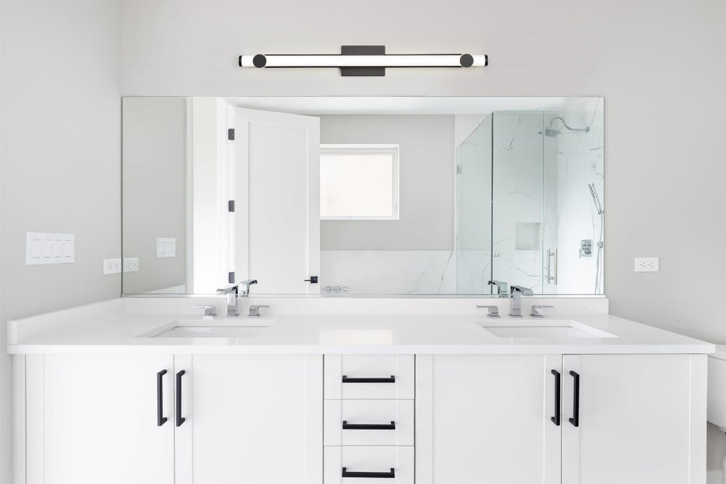 Vanity Nuvo 62-2203 Bowman - 36 Inch LED Vanity - Matte Black - Acrylic Lens Nuvo