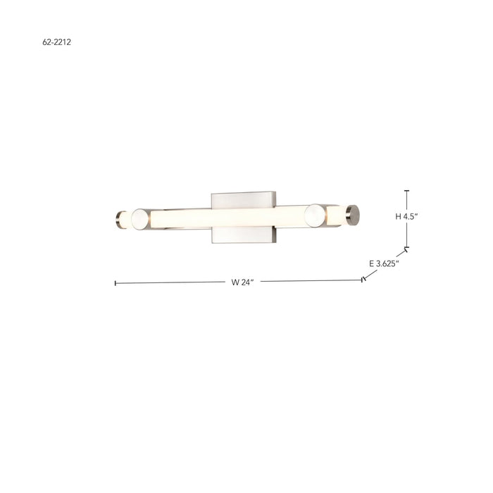 Vanity Nuvo 62-2212 Bowman - 24 Inch LED Vanity - Brushed Nickel - Acrylic Lens Nuvo