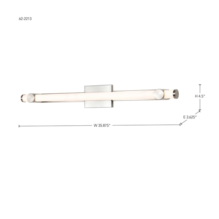 Vanity Nuvo 62-2213 Bowman - 36 Inch LED Vanity - Brushed Nickel - Acrylic Lens Nuvo