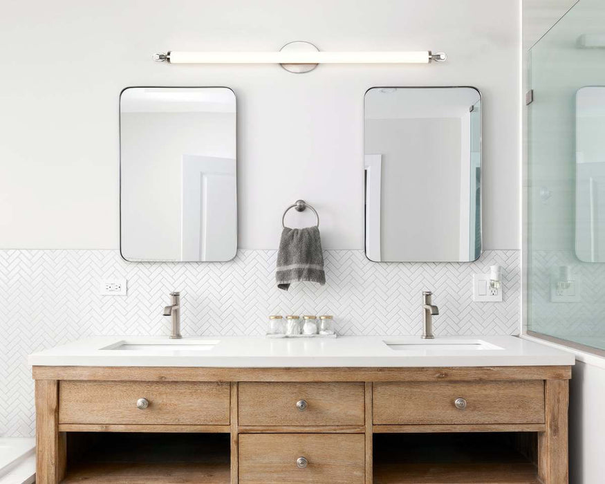 Vanity Nuvo 62-2233 Edgeworth - 40 Inch LED Vanity - Brushed Nickel - Acrylic Lens Nuvo