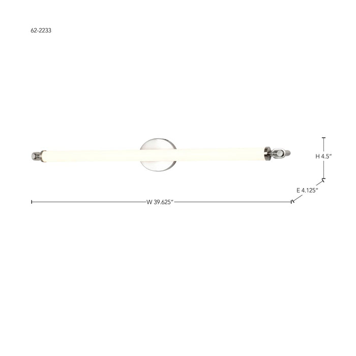 Vanity Nuvo 62-2233 Edgeworth - 40 Inch LED Vanity - Brushed Nickel - Acrylic Lens Nuvo