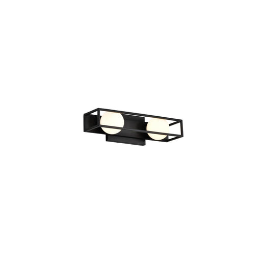 Vanity Nuvo 62-2242 Jenkins - 16 Inch 2 Light LED Vanity - Matte Black with Frosted Glass Nuvo