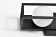 Vanity Nuvo 62-2242 Jenkins - 16 Inch 2 Light LED Vanity - Matte Black with Frosted Glass Nuvo
