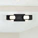 Vanity Nuvo 62-2242 Jenkins - 16 Inch 2 Light LED Vanity - Matte Black with Frosted Glass Nuvo