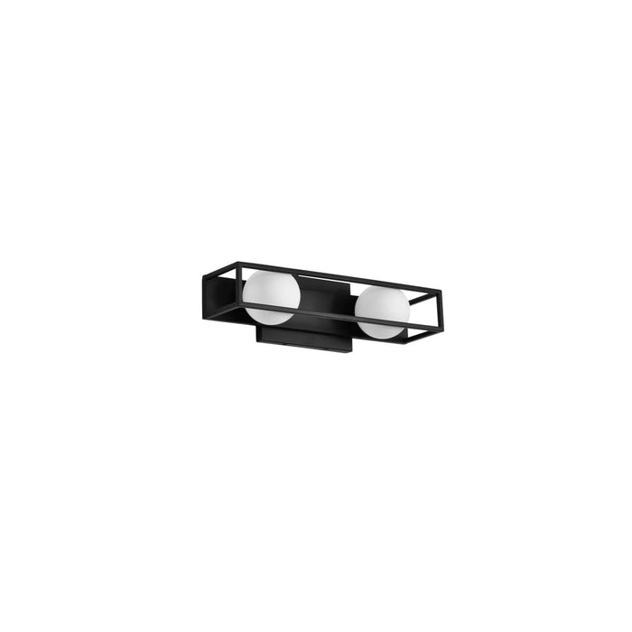 Vanity Nuvo 62-2242 Jenkins - 16 Inch 2 Light LED Vanity - Matte Black with Frosted Glass Nuvo