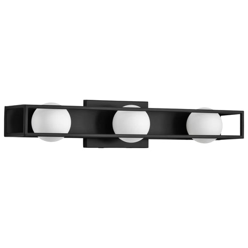 Vanity Nuvo 62-2243 Jenkins - 24 Inch 3 Light LED Vanity - Matte Black with Frosted Glass Nuvo