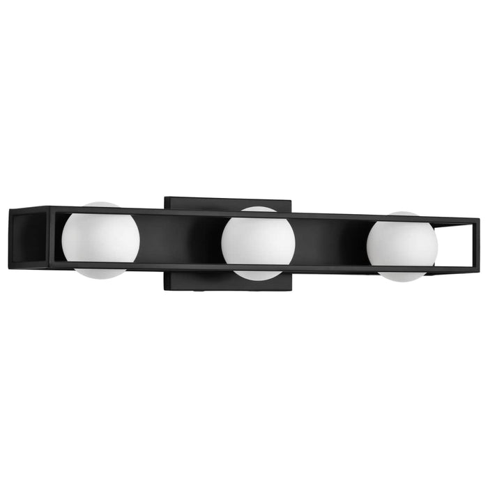 Vanity Nuvo 62-2243 Jenkins - 24 Inch 3 Light LED Vanity - Matte Black with Frosted Glass Nuvo