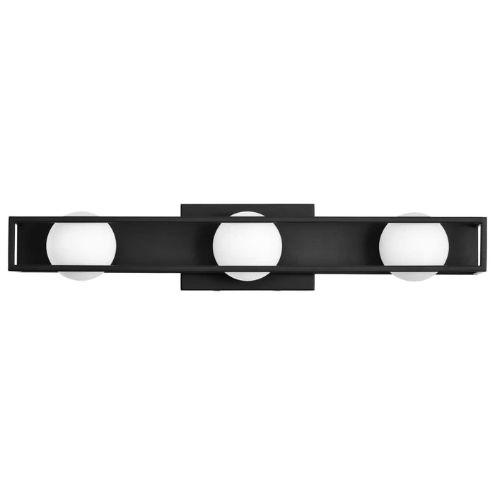 Vanity Nuvo 62-2243 Jenkins - 24 Inch 3 Light LED Vanity - Matte Black with Frosted Glass Nuvo