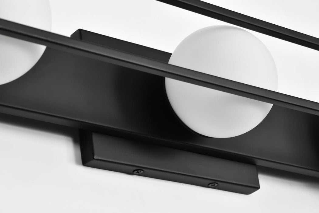 Vanity Nuvo 62-2243 Jenkins - 24 Inch 3 Light LED Vanity - Matte Black with Frosted Glass Nuvo