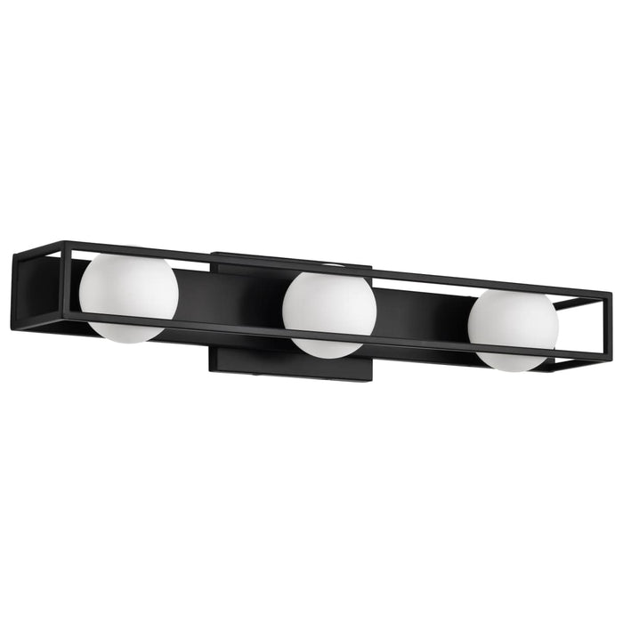 Vanity Nuvo 62-2243 Jenkins - 24 Inch 3 Light LED Vanity - Matte Black with Frosted Glass Nuvo