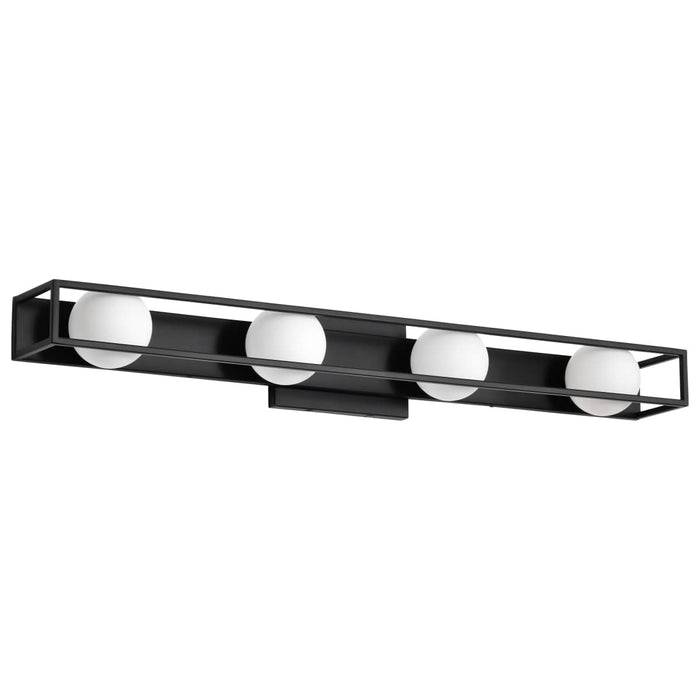 Vanity Nuvo 62-2244 Jenkins - 32 Inch 4 Light LED Vanity - Matte Black with Frosted Glass Nuvo