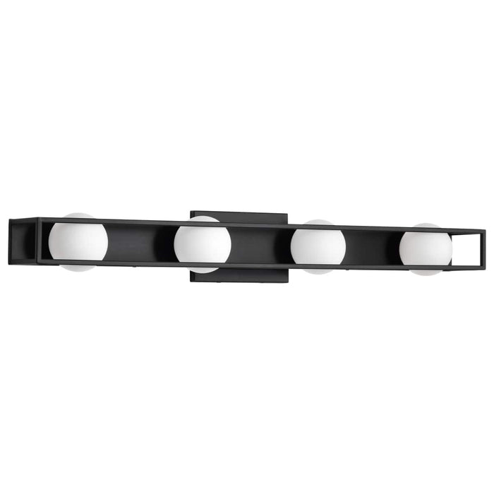 Vanity Nuvo 62-2244 Jenkins - 32 Inch 4 Light LED Vanity - Matte Black with Frosted Glass Nuvo