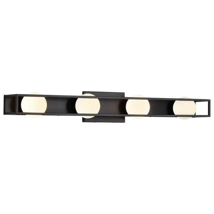 Vanity Nuvo 62-2244 Jenkins - 32 Inch 4 Light LED Vanity - Matte Black with Frosted Glass Nuvo
