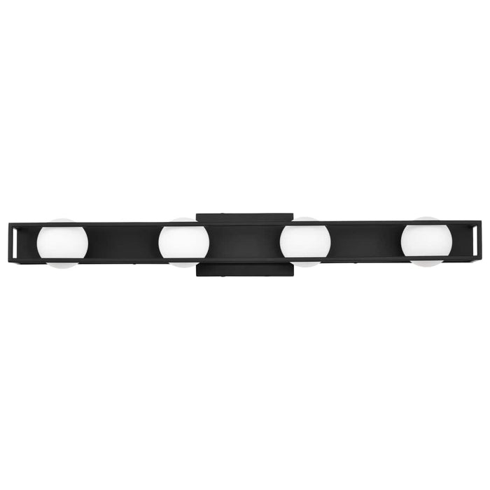 Vanity Nuvo 62-2244 Jenkins - 32 Inch 4 Light LED Vanity - Matte Black with Frosted Glass Nuvo