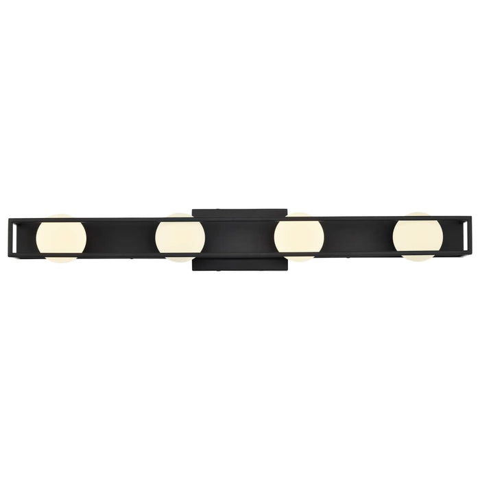 Vanity Nuvo 62-2244 Jenkins - 32 Inch 4 Light LED Vanity - Matte Black with Frosted Glass Nuvo