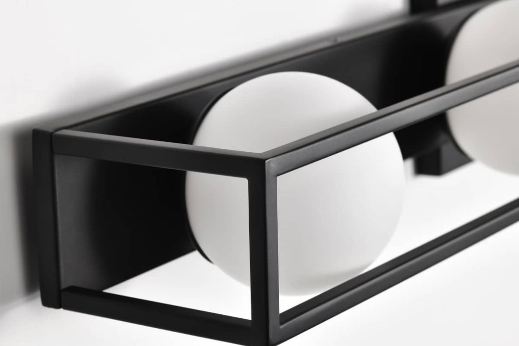 Vanity Nuvo 62-2244 Jenkins - 32 Inch 4 Light LED Vanity - Matte Black with Frosted Glass Nuvo