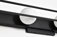 Vanity Nuvo 62-2244 Jenkins - 32 Inch 4 Light LED Vanity - Matte Black with Frosted Glass Nuvo