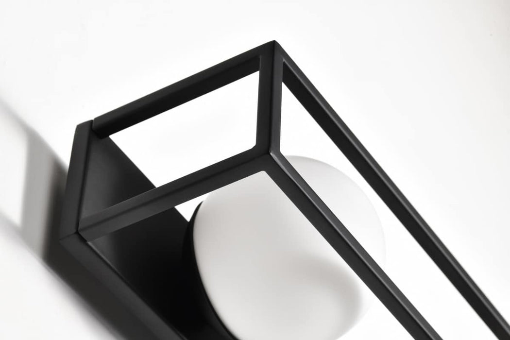 Vanity Nuvo 62-2244 Jenkins - 32 Inch 4 Light LED Vanity - Matte Black with Frosted Glass Nuvo