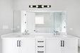 Vanity Nuvo 62-2244 Jenkins - 32 Inch 4 Light LED Vanity - Matte Black with Frosted Glass Nuvo
