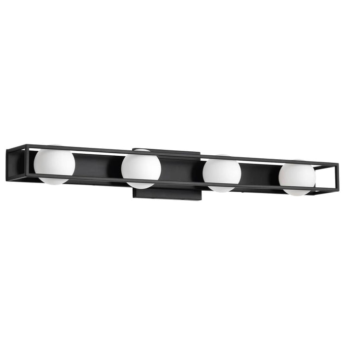 Vanity Nuvo 62-2244 Jenkins - 32 Inch 4 Light LED Vanity - Matte Black with Frosted Glass Nuvo