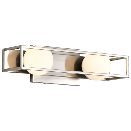 Vanity Nuvo 62-2252 Jenkins - 16 Inch 2 Light LED Vanity - Brushed Nickel with Frosted Glass Nuvo