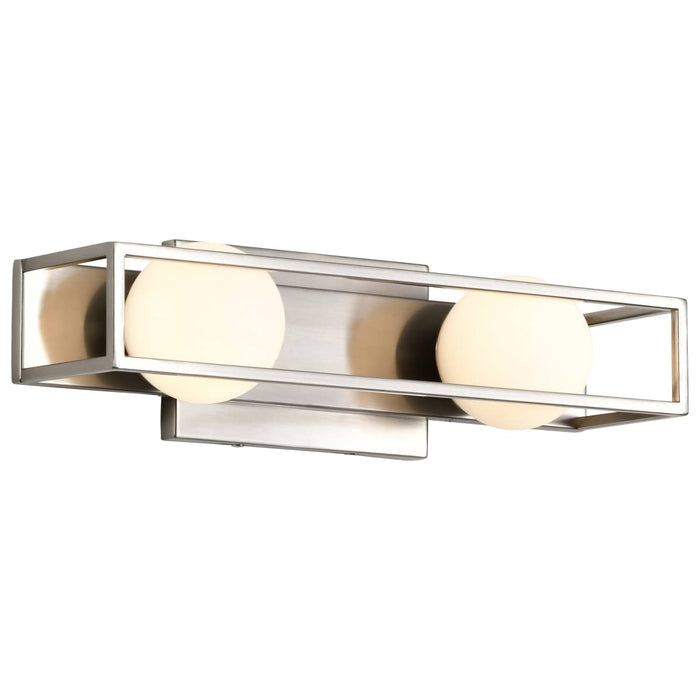 Vanity Nuvo 62-2252 Jenkins - 16 Inch 2 Light LED Vanity - Brushed Nickel with Frosted Glass Nuvo