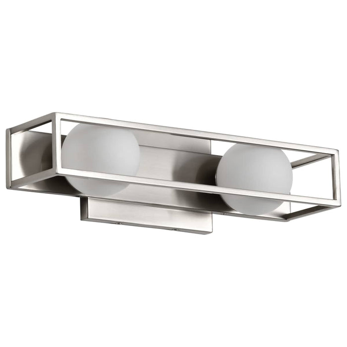 Vanity Nuvo 62-2252 Jenkins - 16 Inch 2 Light LED Vanity - Brushed Nickel with Frosted Glass Nuvo