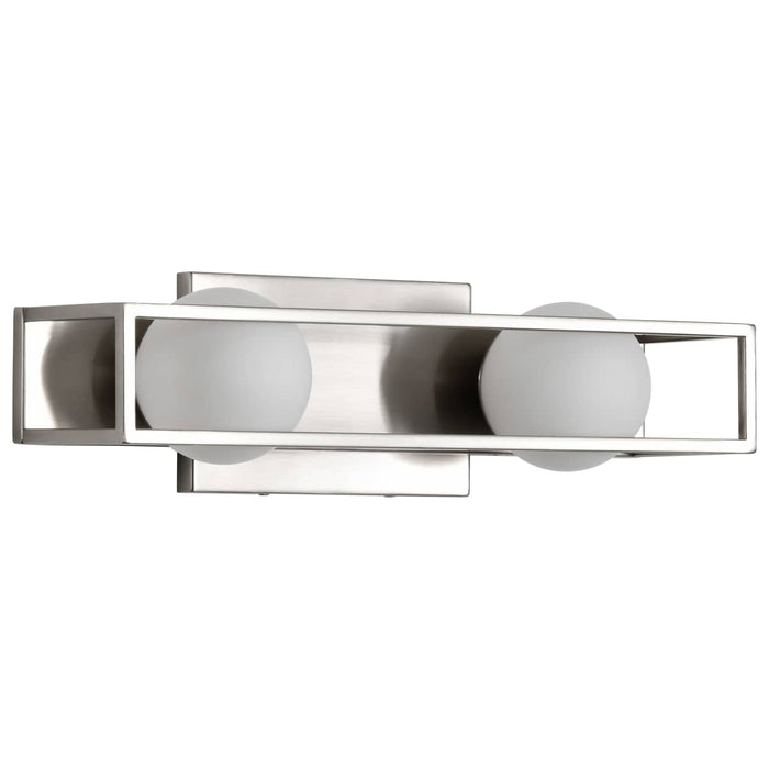 Vanity Nuvo 62-2252 Jenkins - 16 Inch 2 Light LED Vanity - Brushed Nickel with Frosted Glass Nuvo