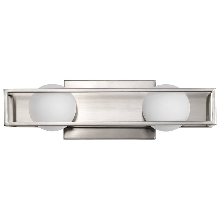 Vanity Nuvo 62-2252 Jenkins - 16 Inch 2 Light LED Vanity - Brushed Nickel with Frosted Glass Nuvo