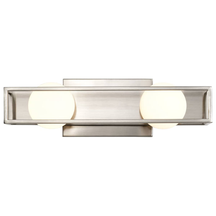 Vanity Nuvo 62-2252 Jenkins - 16 Inch 2 Light LED Vanity - Brushed Nickel with Frosted Glass Nuvo
