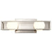 Vanity Nuvo 62-2252 Jenkins - 16 Inch 2 Light LED Vanity - Brushed Nickel with Frosted Glass Nuvo