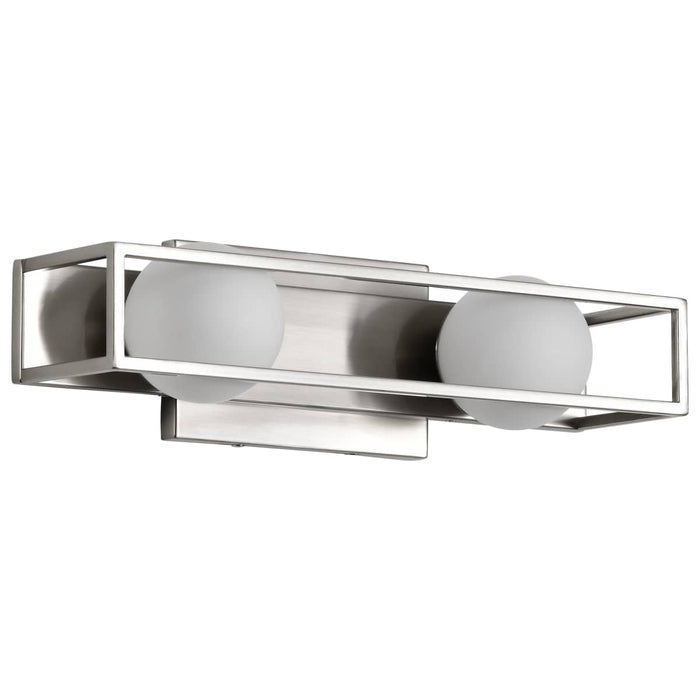 Vanity Nuvo 62-2252 Jenkins - 16 Inch 2 Light LED Vanity - Brushed Nickel with Frosted Glass Nuvo