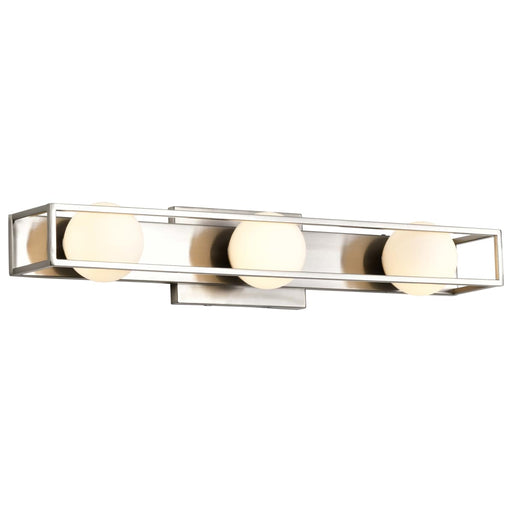 Vanity Nuvo 62-2253 Jenkins - 24 Inch 3 Light LED Vanity - Brushed Nickel with Frosted Glass Nuvo